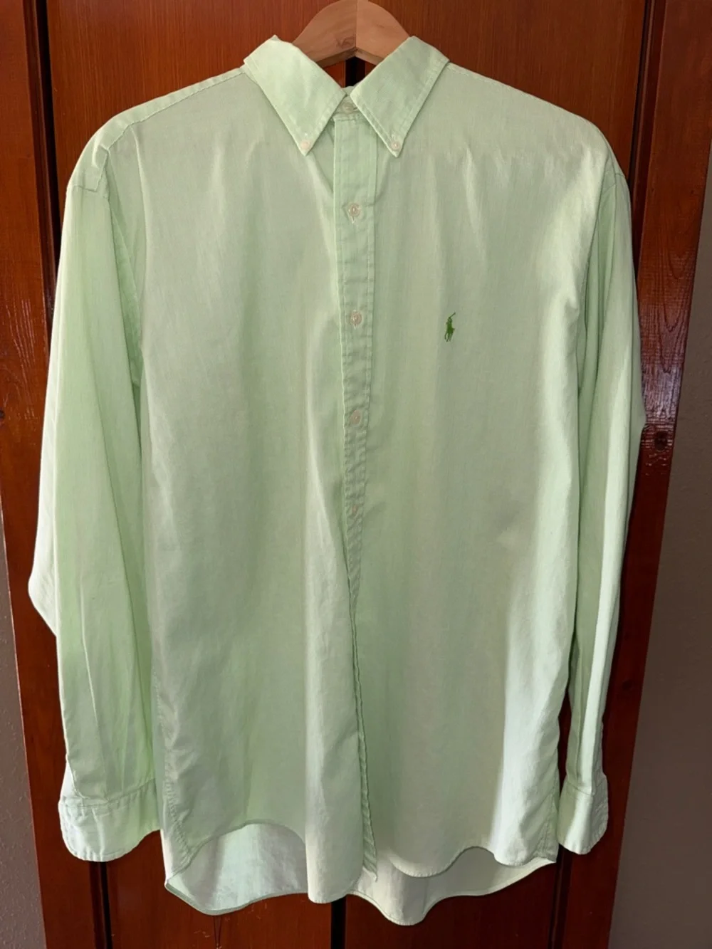 Ralph Lauren Light Green Button-Down Oxford Shirt - Picture 3 of 4
